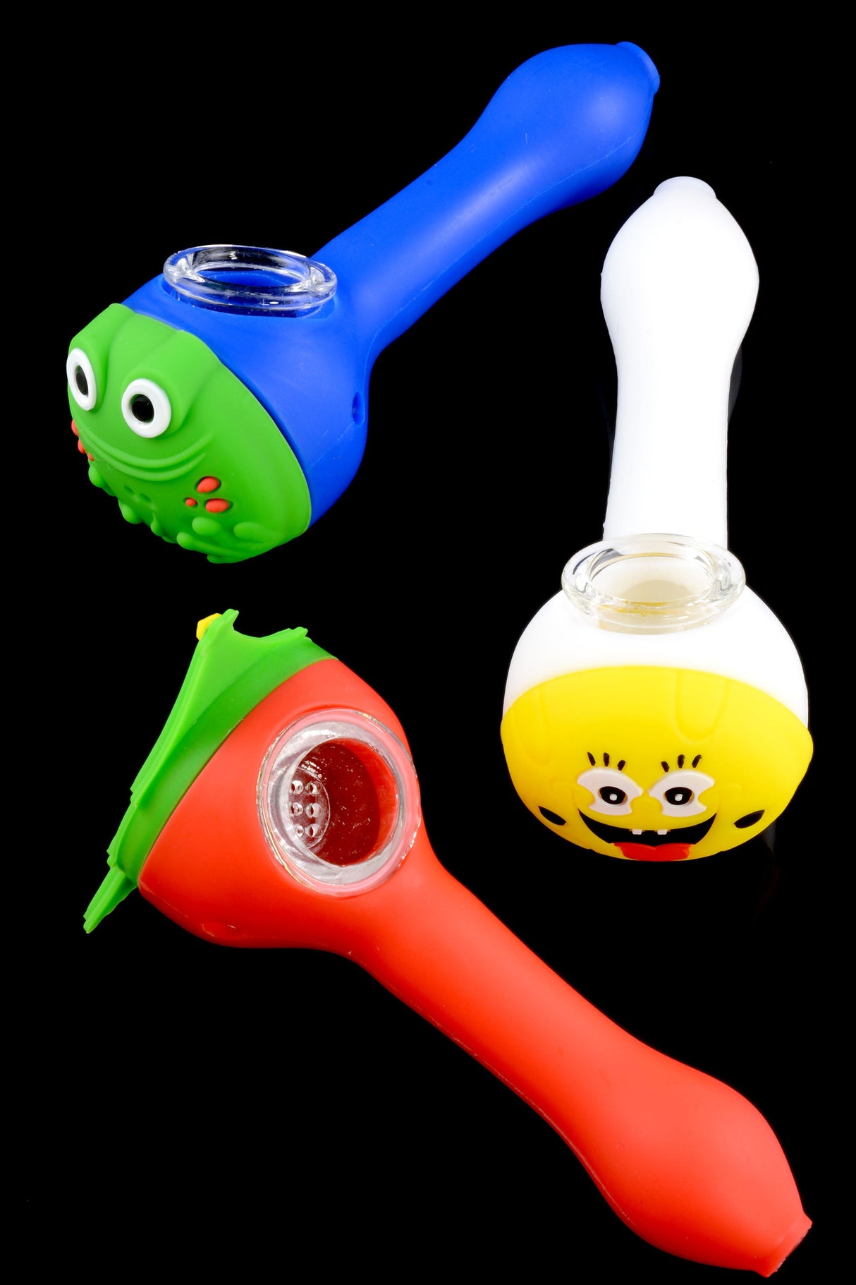 Silicone Character Hand Pipe “Critter Cap” – 4.5″