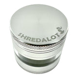 Sir Shredalot Clear Catcher Chamber Grinder, 4-Part Design, Top View on White Background