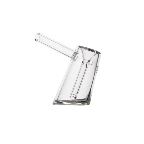 MJ Arsenal Fulcrum Bubbler in Clear Borosilicate Glass - Angled Side View