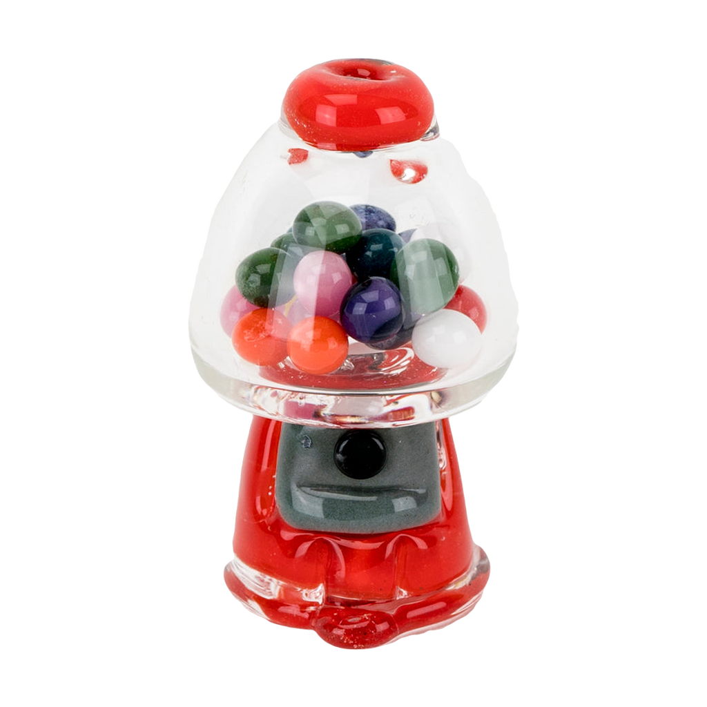 Empire Glassworks Gumball Machine Carb Cap, Borosilicate Glass, Front View on White