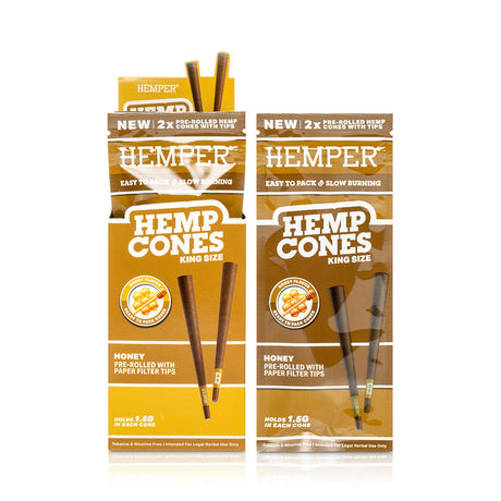Pre-Rolled 2PK King Size Paper Tip Hemp Cones | 12ct Display