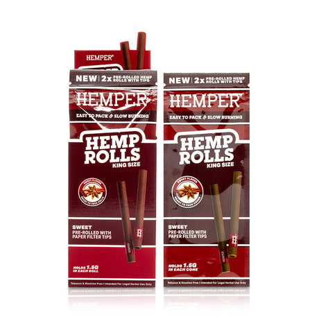 Pre-Rolled King Size Paper Tip Hemp Rolls | 2PK Display