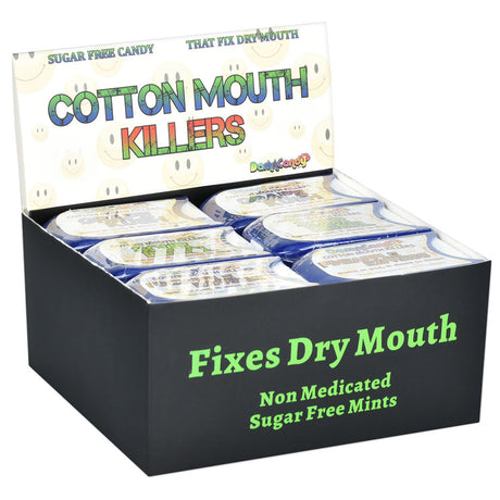 24PC Display Box of Cotton Mouth Killers Candy in Assorted Flavors - Front View