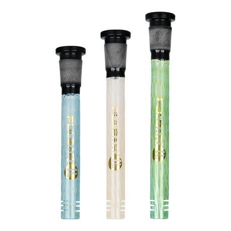 Pulsar Bubble Matrix Downstem display with 3 assorted colors, front view on white background
