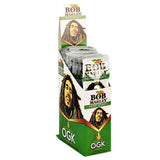 Bob Marley branded organic hemp wraps display box with multiple 2-pack wraps