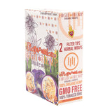 High Hemp Organic CBD Blunt Wraps, Flora Passion flavor, 25 pack front view with vibrant design