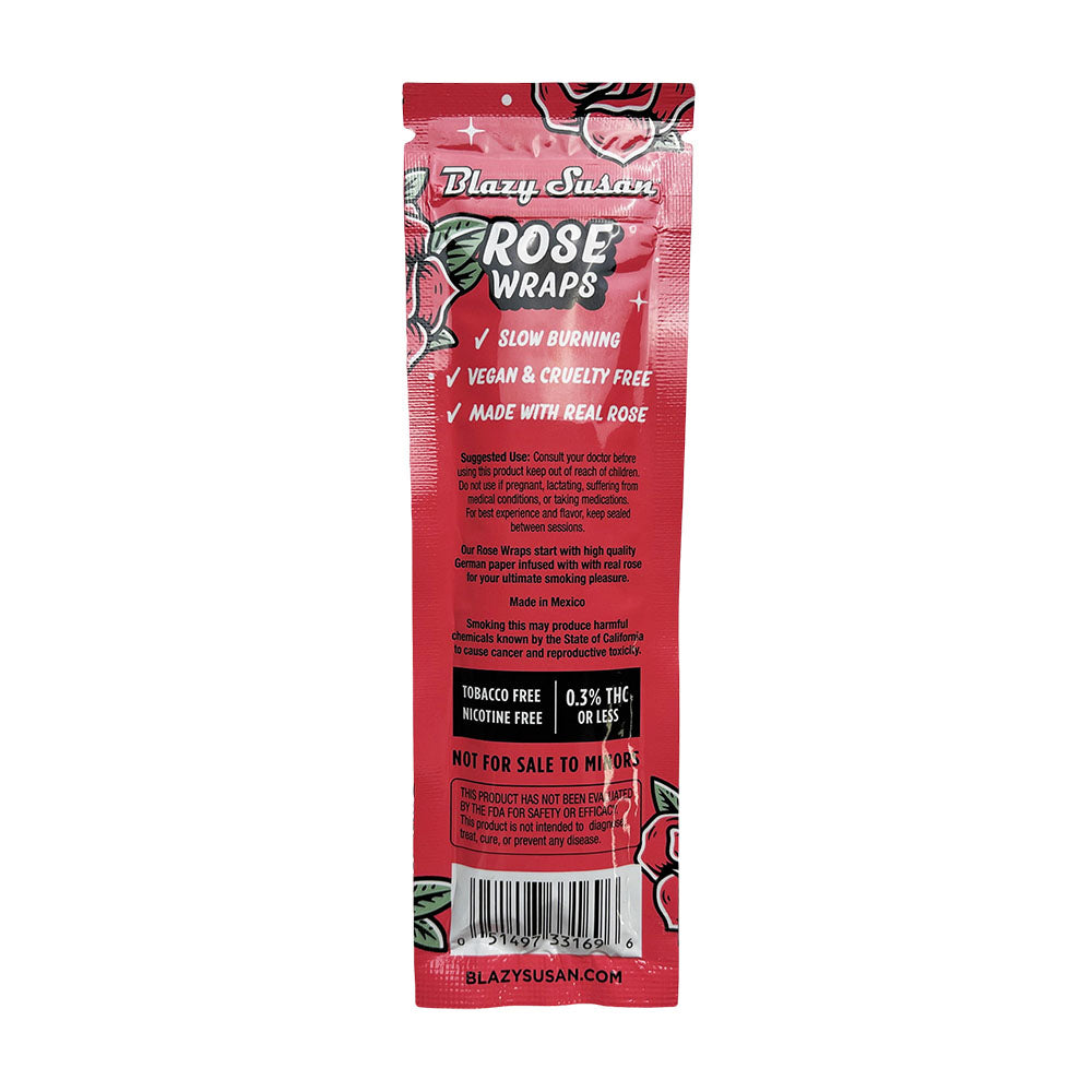 Blazy Susan Vegan Rose Wraps 2-Pack | 25pc Display Nicotine-Free