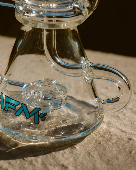 AFM 8.5″ Hour Glass Clear Recycler Dab Rig