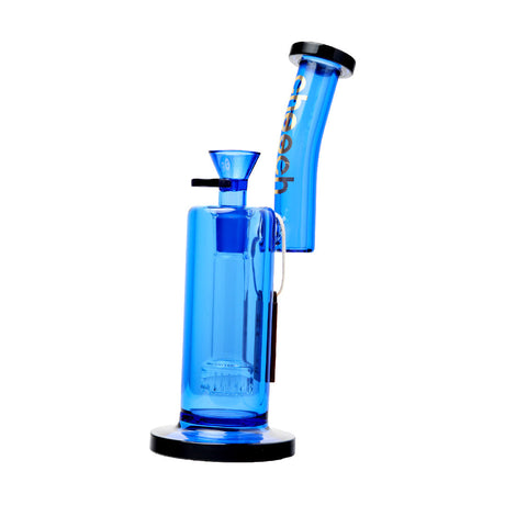 Cheech Glass 9" Blue Center Mount Water Pipe with 14mm Female Joint on White Background