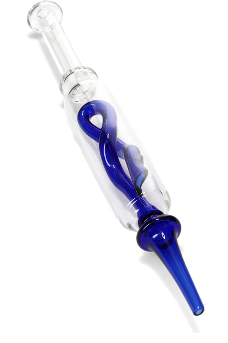 Twist Stem Glass Dab Straw “Spiral Sipper” – 8½″