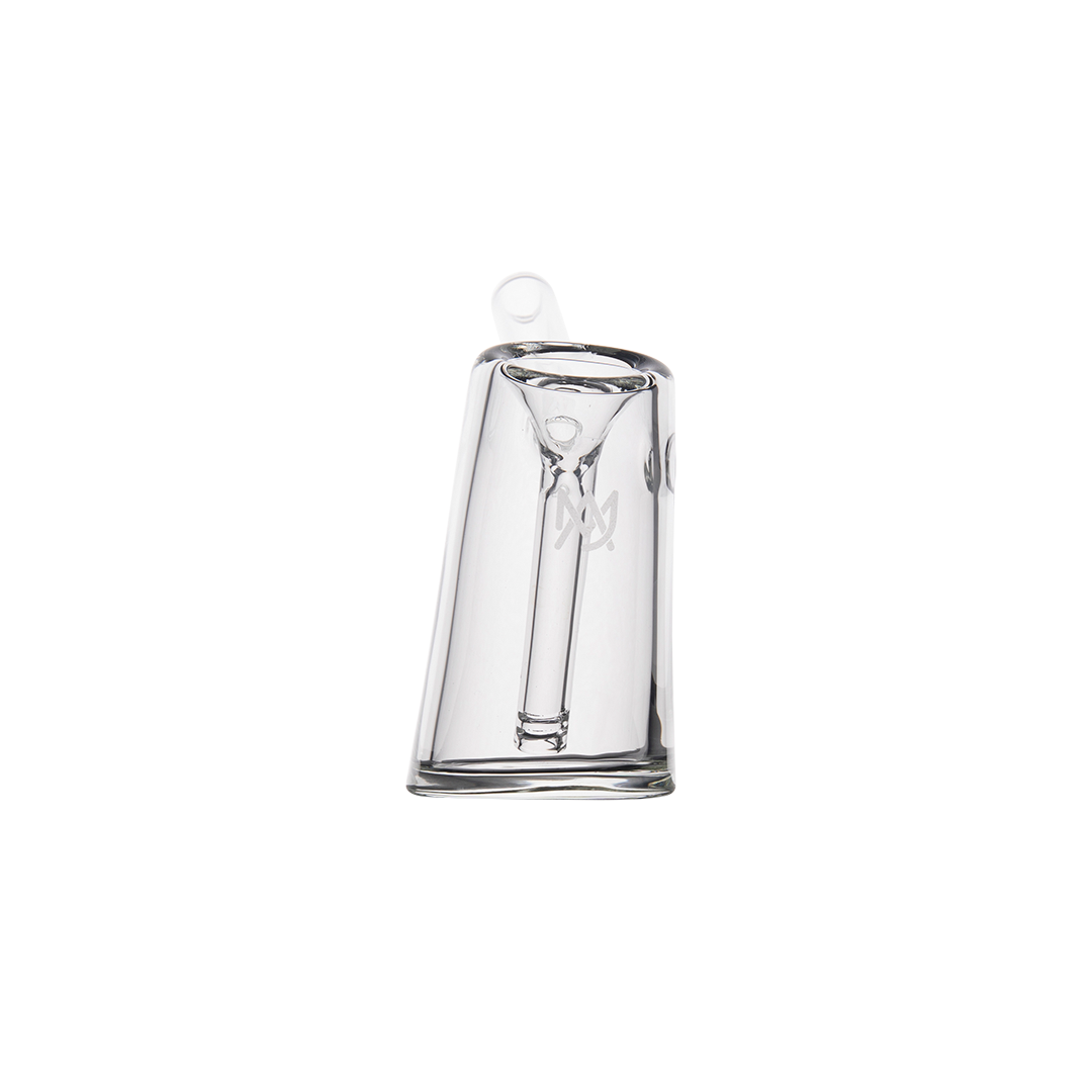 MJ Arsenal Fulcrum Bubbler in Borosilicate Glass, Classic Hand Pipe Design, Front View