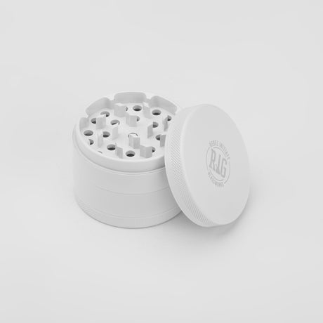 REBEL INITIATE GLASSWORKS 2.2" White Ceramic-Coated Aluminum Grinder for Dry Herbs