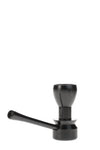 Thick Ass Glass 2.25" Black Metal Stealth Dry Pipe for Herbs, Extra Small Side View
