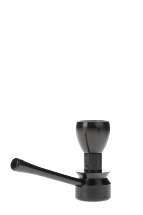 Thick Ass Glass 2.25" Black Metal Stealth Dry Pipe for Herbs, Extra Small Side View