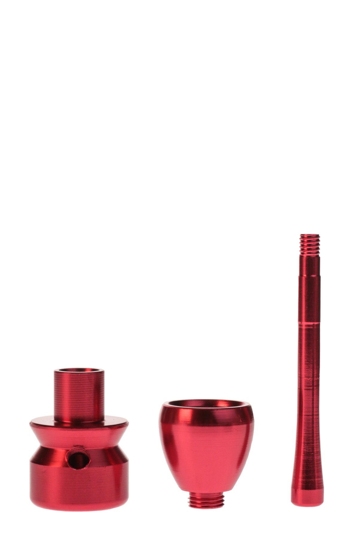 Thick Ass Glass 2.25" Red Metal Stealth Dry Pipe Disassembled View