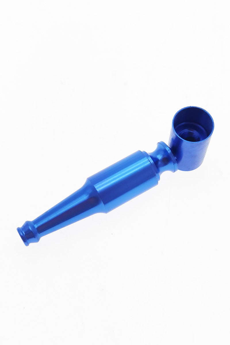 Thick Ass Glass 2.75" Blue Beer Bottle Chillum for Dry Herbs, Borosilicate, Top View