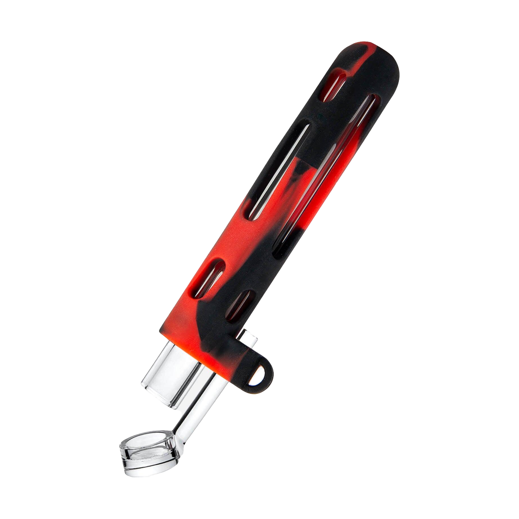PILOT DIARY 2 IN 1 Concentrate Taster Pipe in Black/Red, Side View, Portable Design