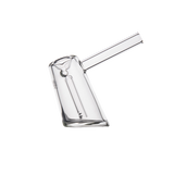 MJ Arsenal Fulcrum Bubbler made of Borosilicate Glass, Angled Side View on White Background