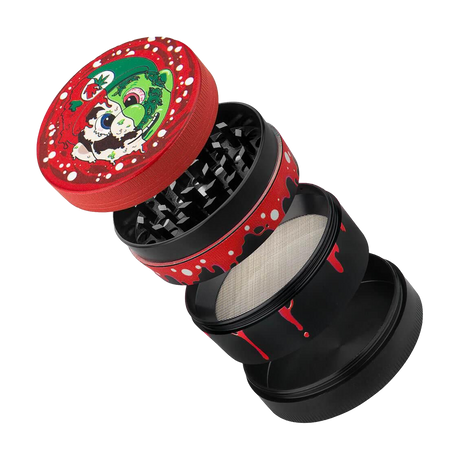 PILOT DIARY Mario Herb Grinder, 2 Inches, 4-Layer 3-Chamber Design, with Scraper