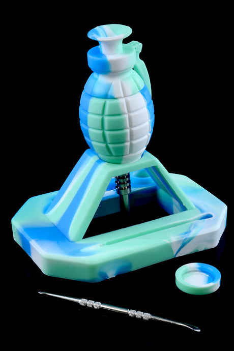 Silicone Grenade Dab Straw Kit “Pin Puller” – 6½″