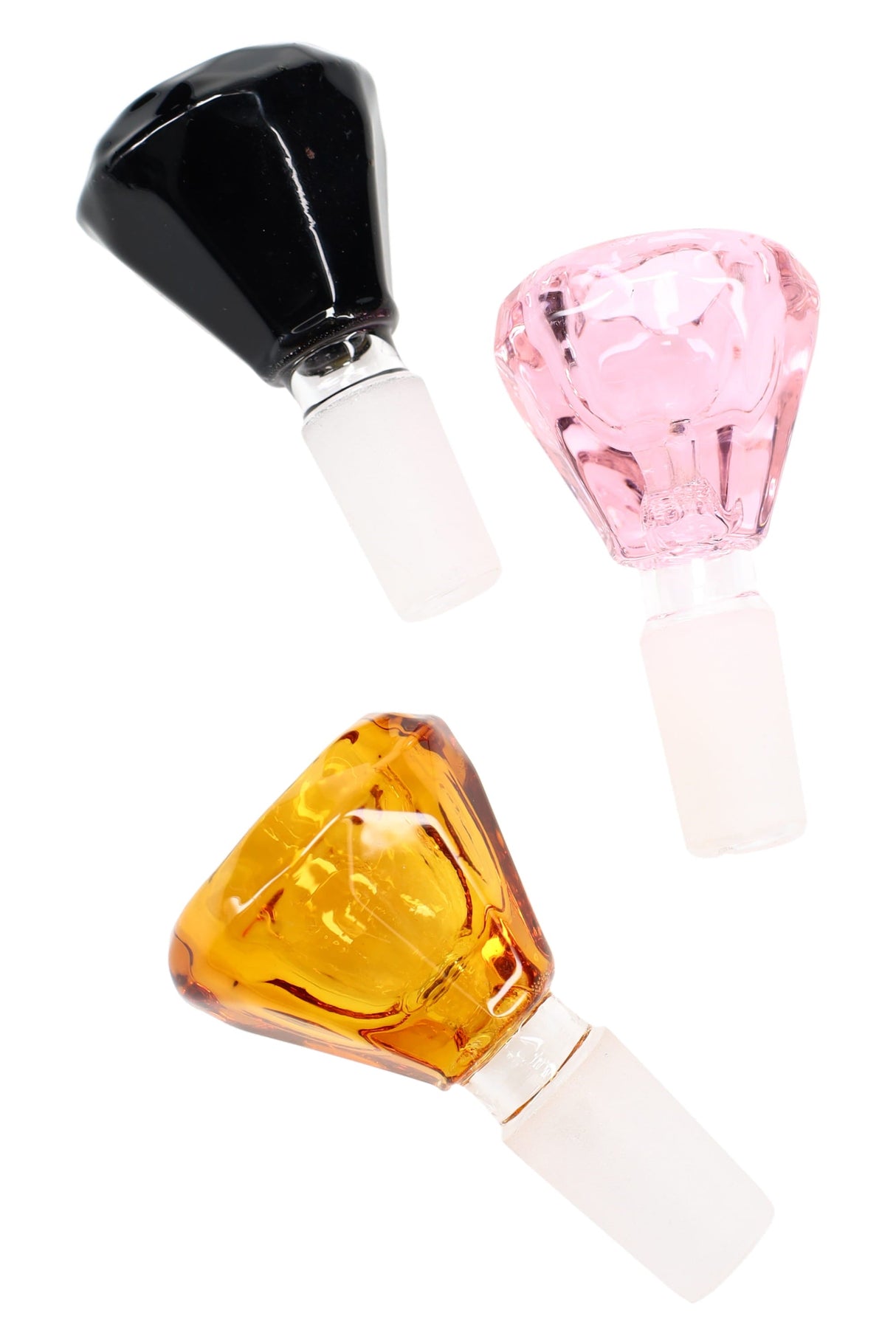 Diamond-Cut Colored Glass Bowl “Gem Cut” – 14.5 mm Male