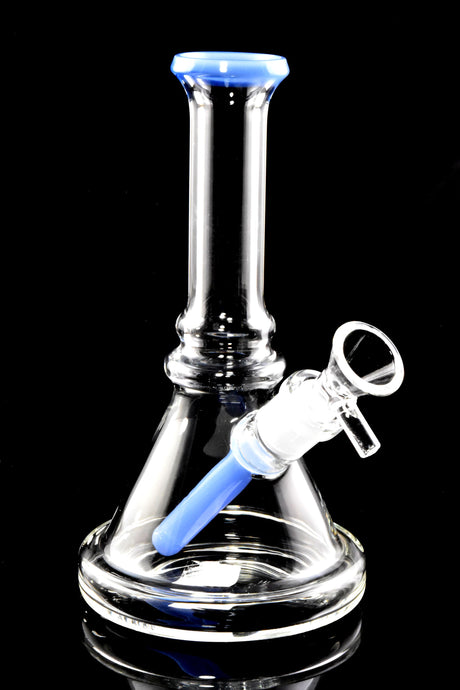 Stemless Glass Beaker Bong “Pocket Pour” – 14.5 mm – 7½″