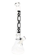 ROOR 18″ Bent-Neck Beaker Bong – 5mm Thick Glass-on-Glass w/ Ice Pinch