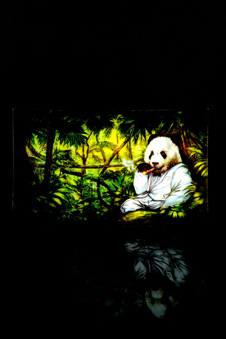 Large Art Glass Rolling Tray – 10" x 6"