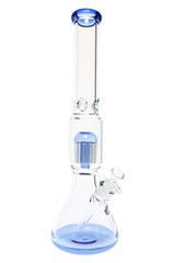 Glass on Glass Beaker Bong “Treehouse” – 12-Arm Tree Perc – Ice Pinch – 18″