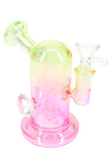 Multicolor Metallic Glass Mini Bong “Gem Glow” – Showerhead Perc – 5″