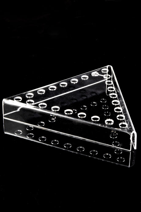 Triangular Acrylic Bowl Display – 24-Slot, 14 mm
