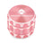 Kozo 2 inch four-piece aluminum grinder in rose gold, closed front view of the body with the Kozo logo lid
