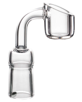 14mm 90° Female Quartz Banger Nail for Dab Rigs, Clear, Side View