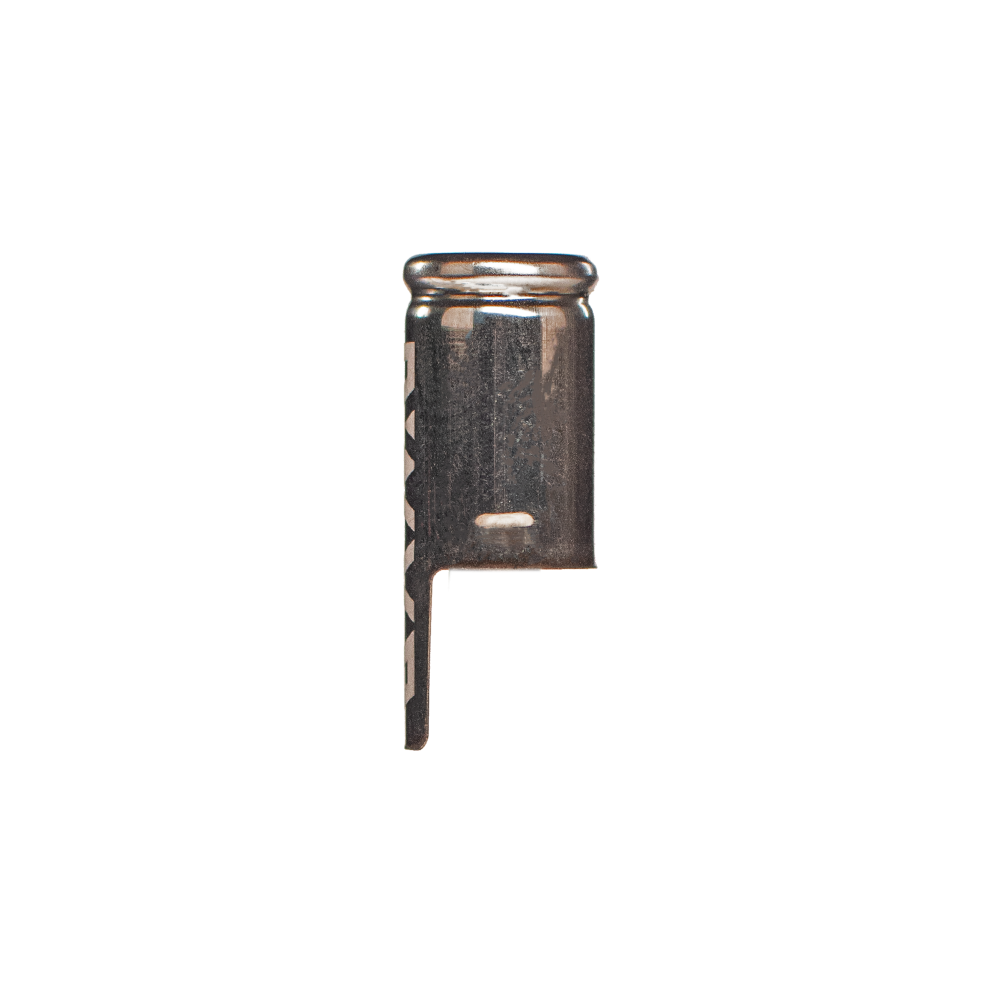 DynaVap Captive Cap replacement part shown on a plain background, isolated product photo of the stainless steel cap.