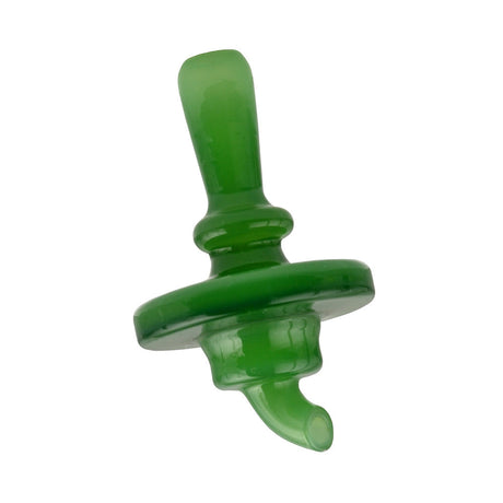 32mm Joy Stick Borosilicate Glass Carb Cap for Dab Rigs, Fun Novelty Design, Green