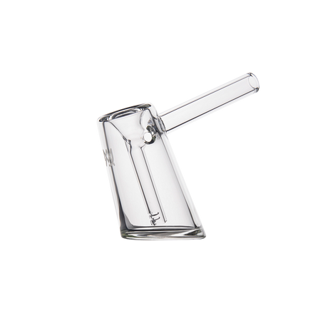 MJ Arsenal Fulcrum Bubbler side view, compact borosilicate glass hand pipe for smooth hits
