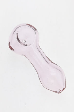Thick Ass Glass 3.25" Pink Spoon Pipe for Dry Herbs with Left Side Carb Hole