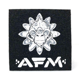 AFM Mood Mat for bongs, 5.5 inches with monkey design, top view on white background