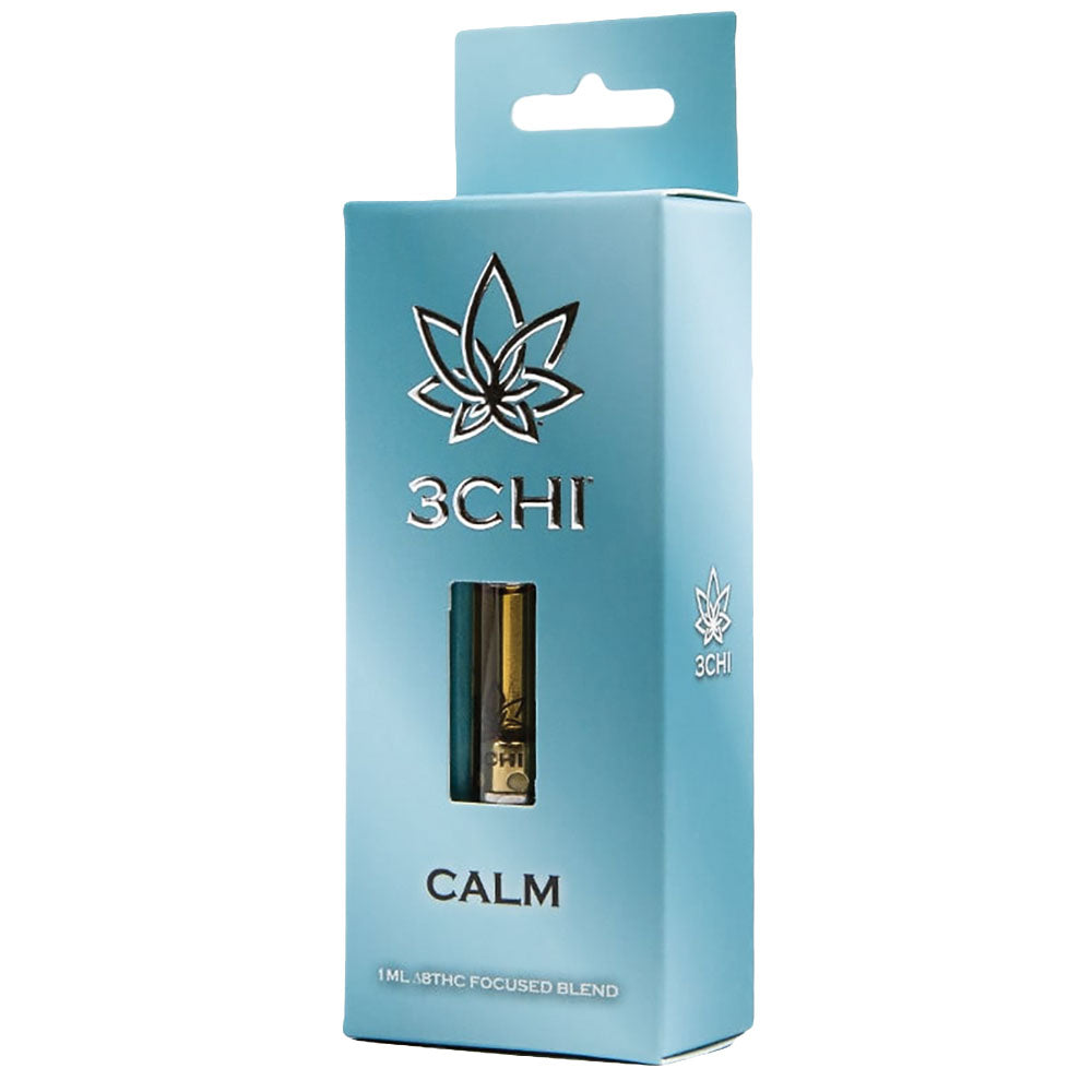 3CHI Delta 8 Focused Blend Vape Cartridge - Calm Variant, 1ml, Front View