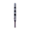 3D Glass Cooling Stem for DynaVap, black variant, straight design, front view on white background