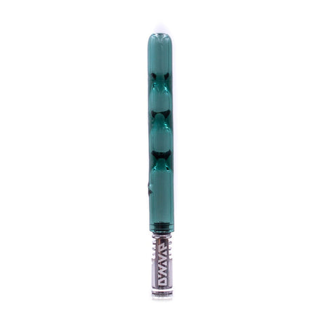 Teal 3D Glass Cooling Stem for DynaVap, Straight Design, Front View on White Background