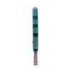 Teal 3D Glass Cooling Stem for DynaVap, Straight Design, Front View on White Background