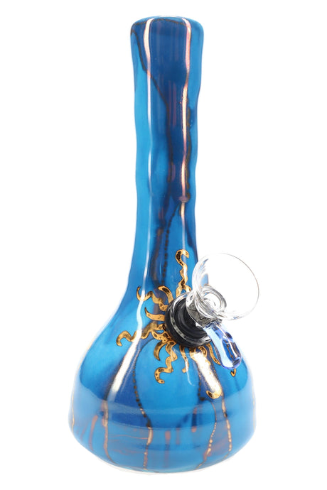 Ancient Creations Ceramics 6″ Ceramic Beaker Bong – 22K Gold – US-Made