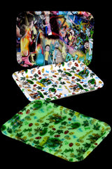 Small Silicone Design Rolling Tray – 8″ × 6″ – Assorted Colors