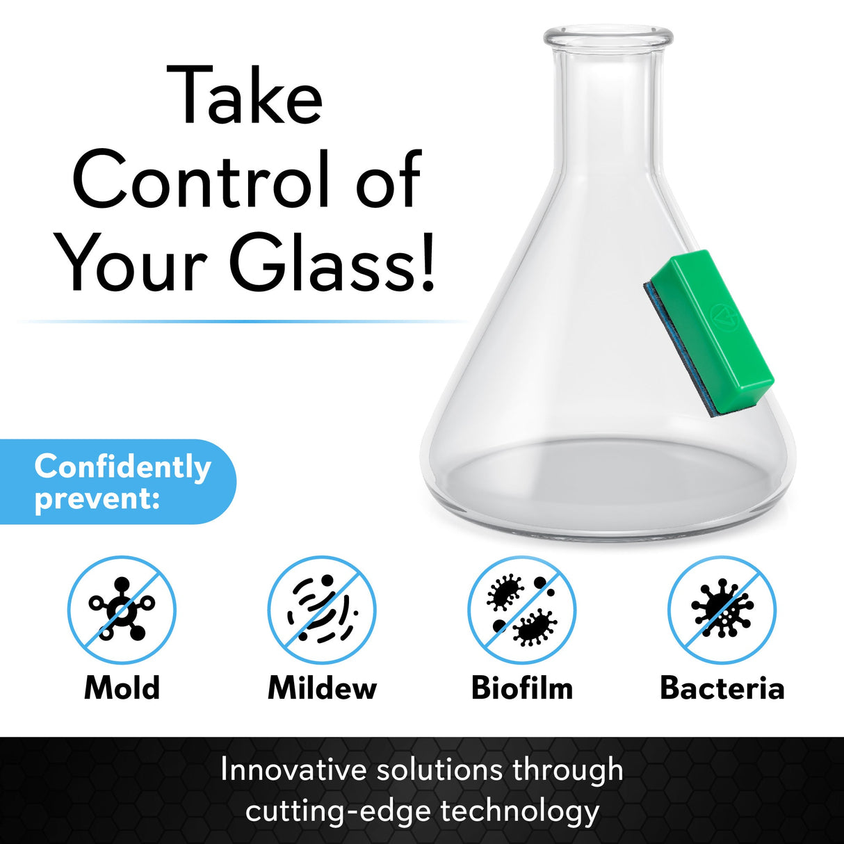 BoroBuddy™ Magnetic Cleaner by Snowtree on Glassware, Prevents Mold and Bacteria