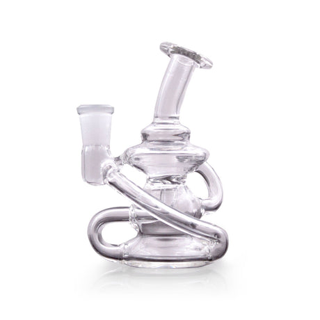The Stash Shack 4" Klein Recycler Mini Rig with Vortex Percolator - Front View