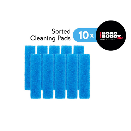 Snowtree BoroBuddy Mini™ Cleaning Pads, 10 blue cotton pads for pipe maintenance