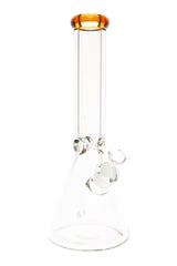 Clear Beaker Glass Bong “Ice Vault” – Ice Pinch – 13.5″ – Assorted Colors
