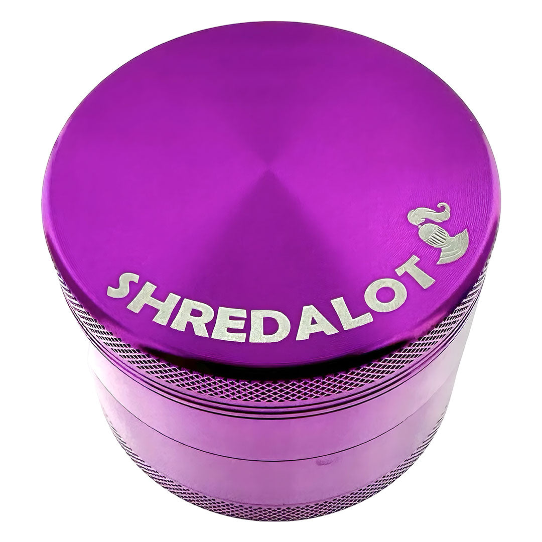 Sir Shredalot 4-Part Grinder 63mm in Vibrant Purple - Top View