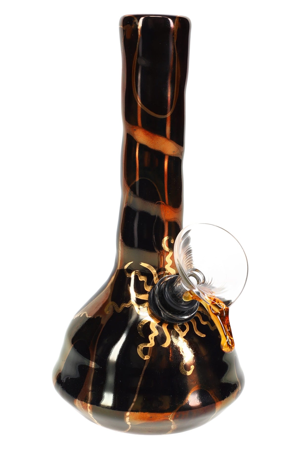 Ancient Creations Ceramics 6″ Ceramic Beaker Bong – 22K Gold – US-Made